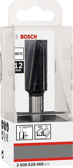 Bosch Long Groove Milling Cutter Two-Flute Cutter Bit for Groove Shaping 20mm x 81mm x 12mm