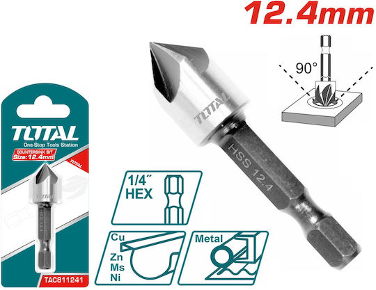 Total Φρέζα HSS για Μέταλλο 12.4mm