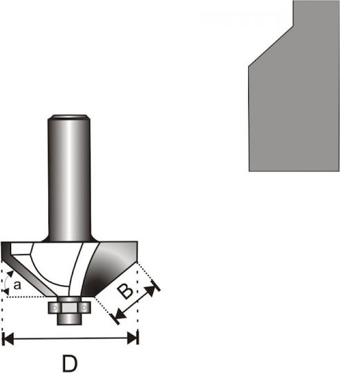 Dedra Cutter Bit Hartmetall für Holz 35.5mm x 8mm mit Kugellager