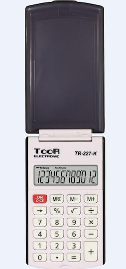 TooR Toor Calculator Pocket 12 Digits in Blue Color 1pcs