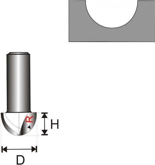 Dedra Cutter Bit Carbide for Groove Shaping in Wood 3.97mm x 3.97mm