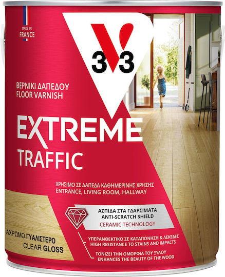 V33 Extreme Traffic Βερνίκι Επιφάνειας Νερού Άχρωμο Γυαλιστερό 2.5lt