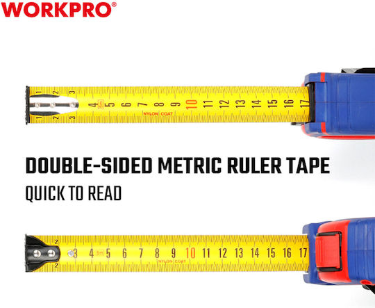 WorkPro Μετροταινία με Μαγνήτη 25mm x 5m