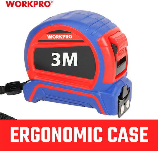 WorkPro Banda de măsurat cu magnet 16mm x 3m