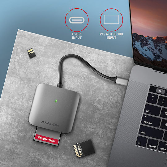 Axagon Card Reader Type-C για SD/microSD/CompactFlash