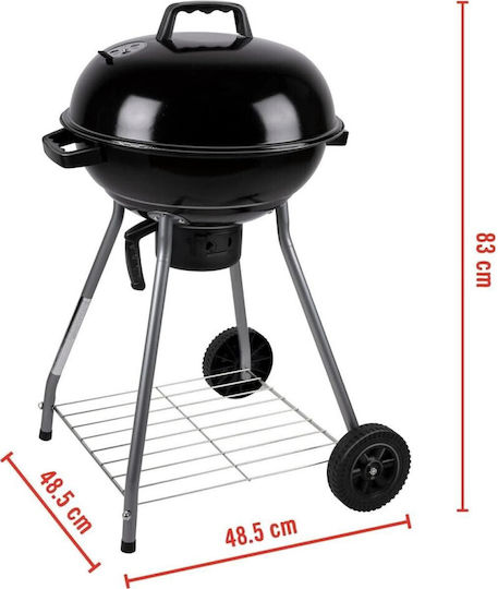 BBQ Collection Grătar cu Cărbuni Cazan cu Capac 54cmx54cm