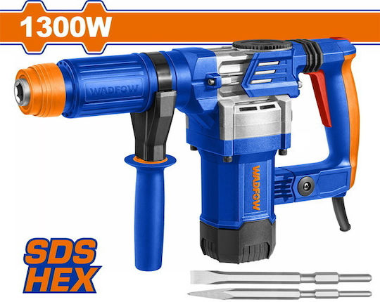 Wadfow Percuție Ciocan rotopercutor Electrică 1300W cu Suport HEX WDB1D45