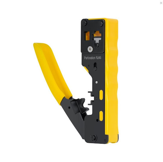 Rebel Metallic Rj45/rj12 Pass-through Open Type Ethernet Internet Cable Crimping Plier
