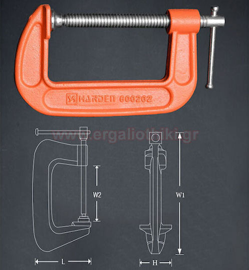 Harden 600202 Clamp Type "G" Maximum Opening 100mm