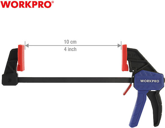 WorkPro WP201016 Σετ Σφιγκτήρες Σκανδάλης με Μέγιστο Άνοιγμα 100mm