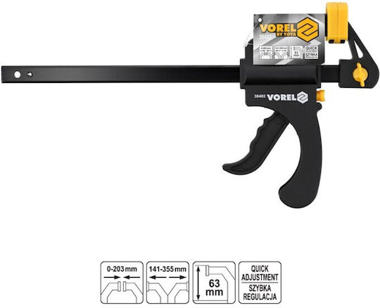 Vorel 38407 Klemme Automatisch Auslöser mit maximaler Öffnung von 450mm mm