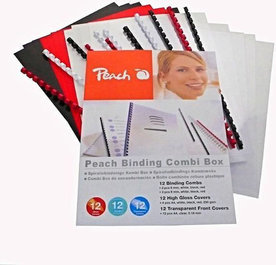 Peach Cover Page Bookbinding 7mm Binding Kit 12pcs