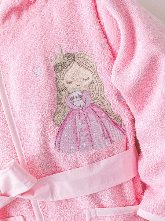 Borea Kids Bathrobe Little Queen Pink with Hood