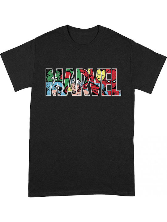 PCMerch Character Infill T-shirt Μαύρο Βαμβακερό