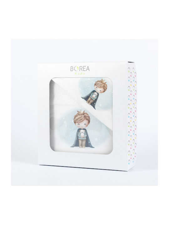 Borea Set Babyhandtücher 2 Stück White Little King 30 cmx50cm