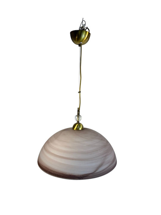 Epiplo-Fos Pendant Light Brown with Crystals for Socket E27 40x40x25cm