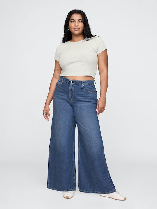 Damenjeans Mittelhohe Taille in Weit geschnittener Linie