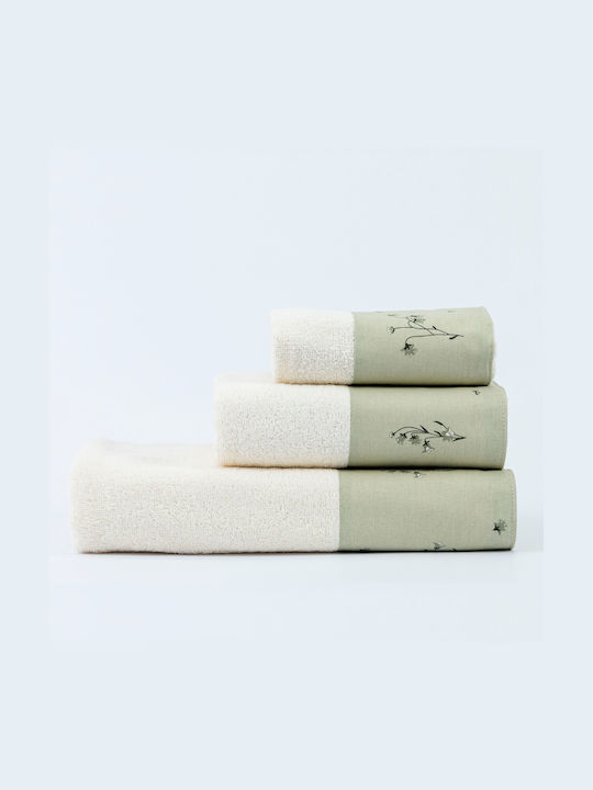 Borea Bath Towel Set 3pcs Pois Powder