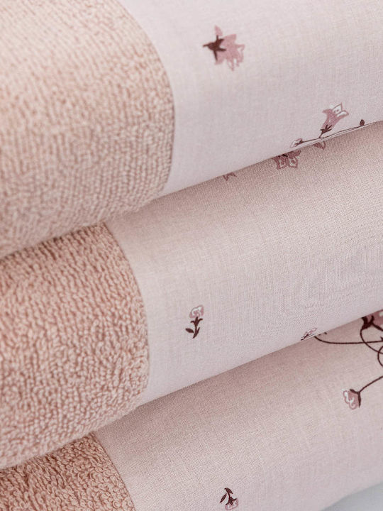 Borea Bath Towel Set 3pcs Pois Powder