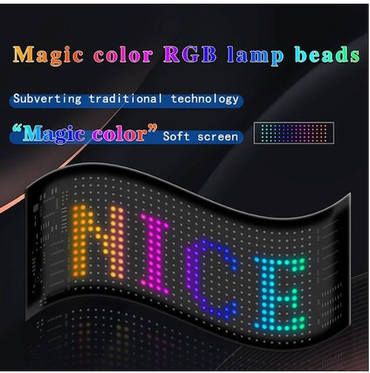 Програмируем RGB LED матричен панел за знаци Flaglight Bluetooth дистанционно управление смартфон приложение 16*144 пиксела IP65 20W 5V 192x1330 мм