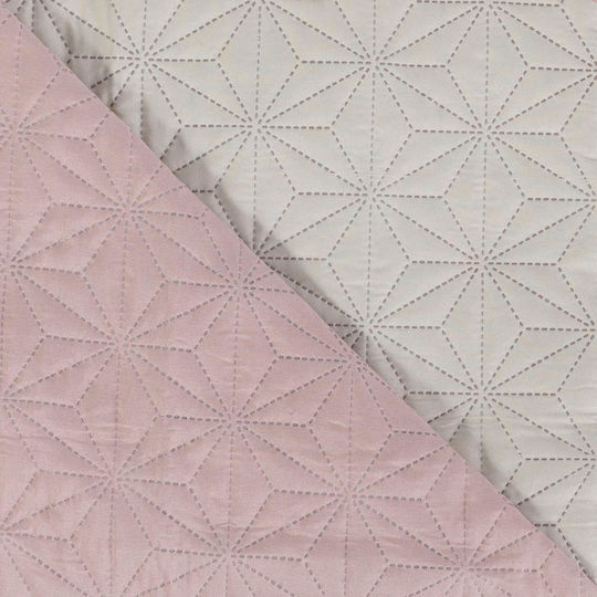 Borea Stellar Coverlet Single from Polyester Pink-Ecru 160x240cm