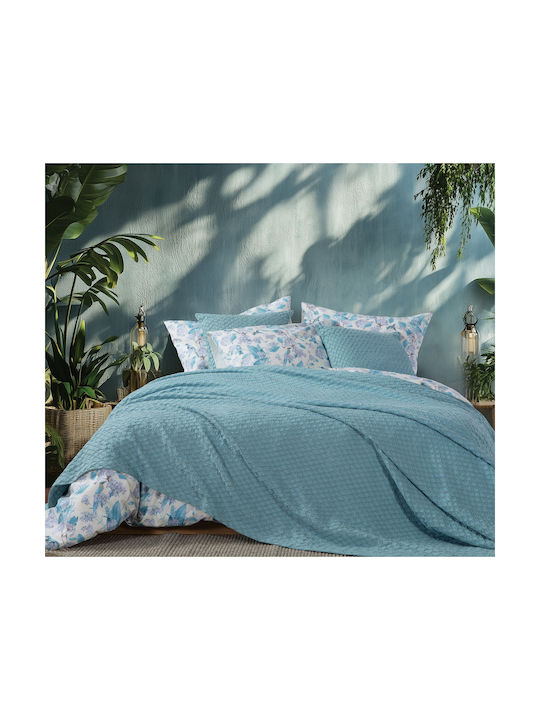 Nef-Nef Homeware Feraggio Σετ Μαξιλαροθήκες με Φάσα Petrol 52x72εκ.