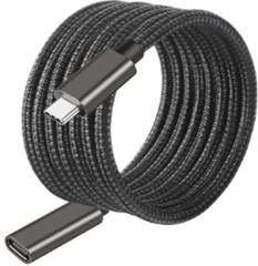 Naxius Video Cable USB-C male - USB-C female 66W Λευκό 2m