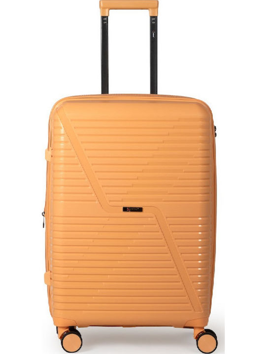Cardinal Travel Suitcases Hard Orange Max Height 60cm with 4 Wheels Set of 2