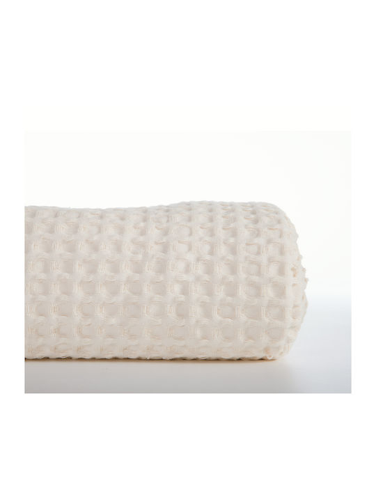 Nef-Nef Homeware New Golf Pique Single Blanket 160x240cm Ecru