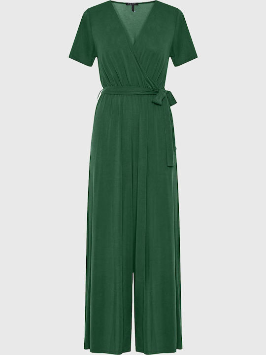Γυναικεία Κοντομάνικη Ολόσωμη Φόρμα Forest Green