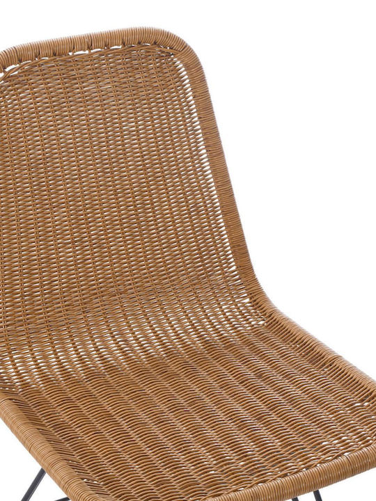 Καρέκλα Catering Rattan Pamela Φυσική Απόχρωση 44x58x82εκ.
