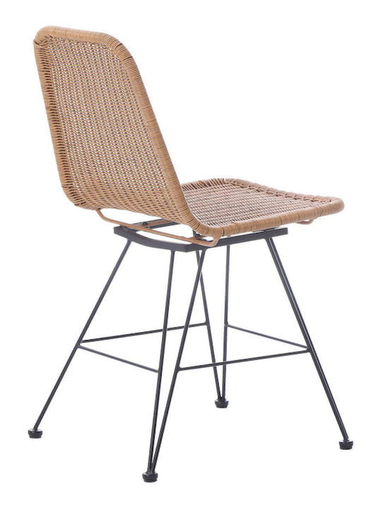 Καρέκλα Catering Rattan Pamela Φυσική Απόχρωση 44x58x82εκ.