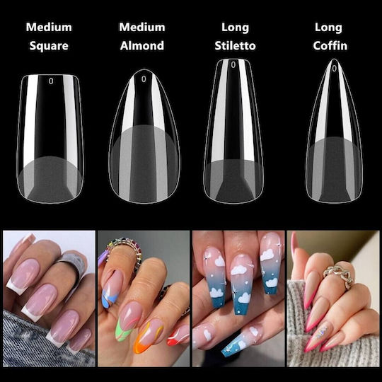 Soft Gel Tips Νυχιών Διάφανα IS-5051