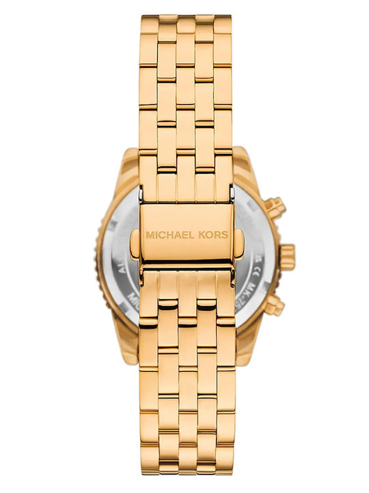 Michael Kors Ritz Γυναικείο Ρολόι 35mm Χρονογράφος Μπαταρίας με Χρυσό Μεταλλικό Μπρασελέ