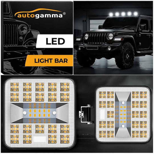 Προβολέας Εργασίας Τετράγωνος Mini 7-f 29 Led 9-40 Volt 90w 9000lm 6500k Lεdβαr-003 1 Τεμάχιο