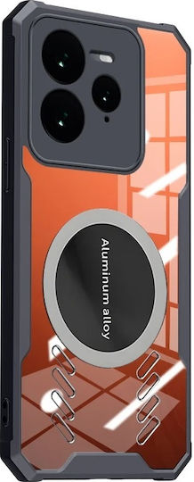 Θήκη Realme Gt 7 Pro Μαγνητική Πλάκα Διαφανής Μαύρη