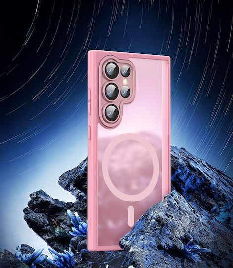 Θήκη Samsung Galaxy S25 Ultra Magsafe Erbord Μatt Case Ροζ + Γυαλί Οθόνης