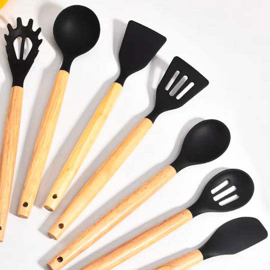H&S Collection Set de Gătit din Silicon 12buc Bej