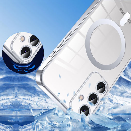 Θήκη Samsung Galaxy S25 Electro Magsafe Ασημένια + Κορδόνι