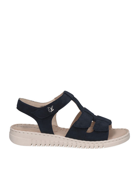 Leather Women's Anatomic Sandals Navy Blue