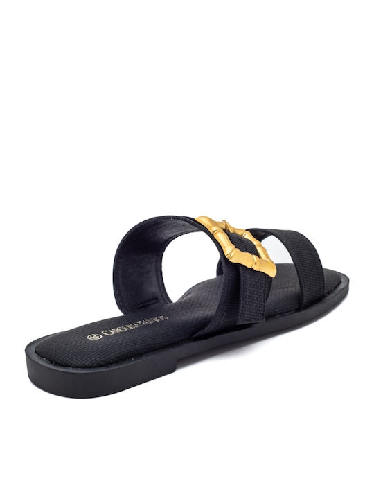 Women's Flat Sandals in Black Color