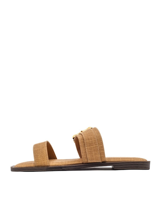 Women's Flat Sandals in Brown Color