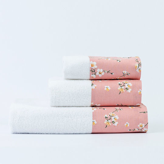 Borea Bath Towel Set 3pcs Jasmine Petrol Blue