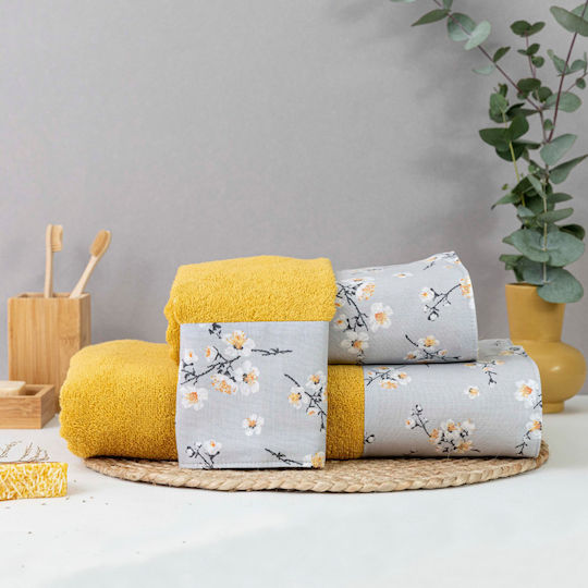 Borea Bath Towel Set 3pcs Jasmine Ecru