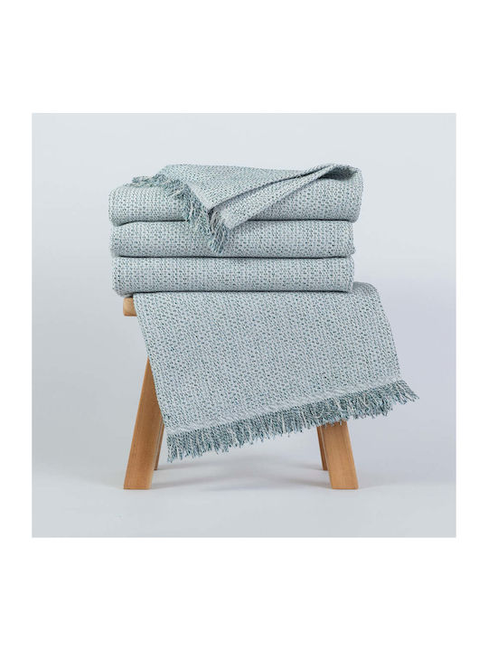 Borea Block Sofa Throw 2 Seater 180x250cm Petrol Blue