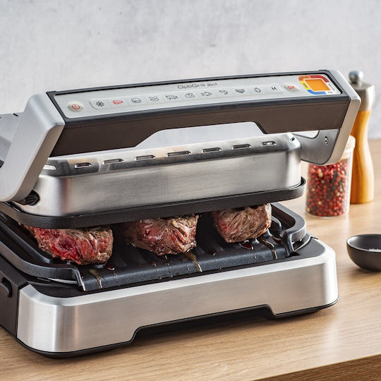 Tefal OptiGrill 2in1 Τοστιέρα Γκριλιέρα με Αποσπώμενες Πλάκες 2100W Γκρι