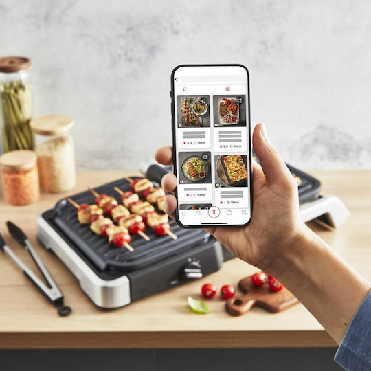 Tefal OptiGrill 2in1 Τοστιέρα Γκριλιέρα με Αποσπώμενες Πλάκες 2100W Γκρι