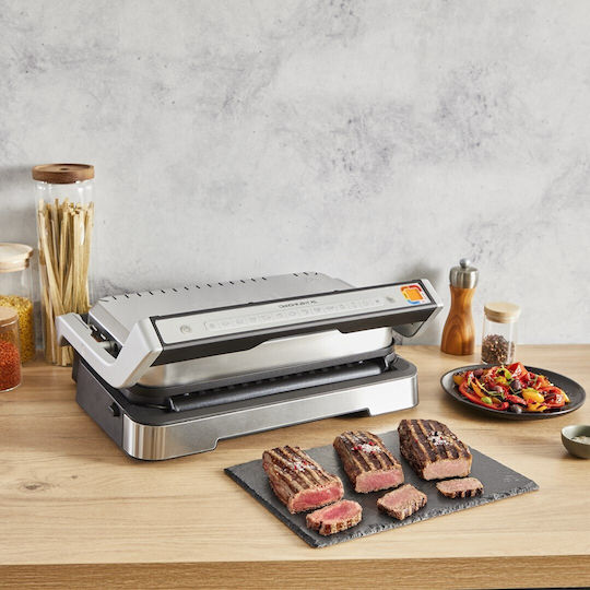Tefal OptiGrill 2in1 Τοστιέρα Γκριλιέρα με Αποσπώμενες Πλάκες 2100W Γκρι
