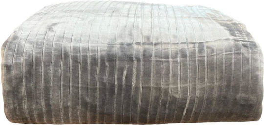 Linea Home Lane Pătură Catifea Superdublă 220x240 cm Gri