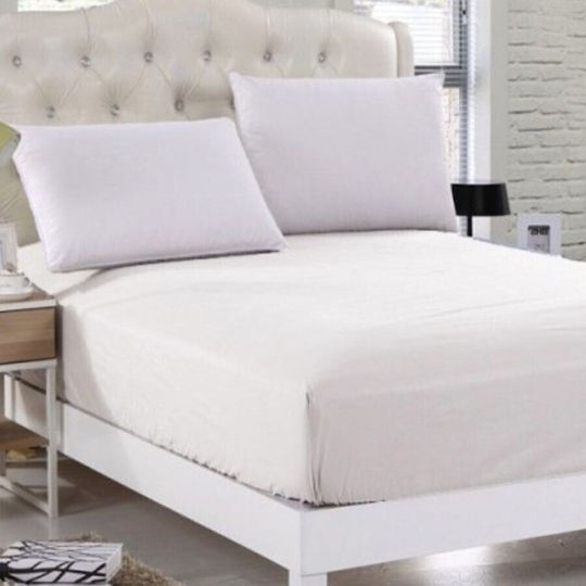 Pucioasa King Size 180x200+25cm cu Elastic Alb